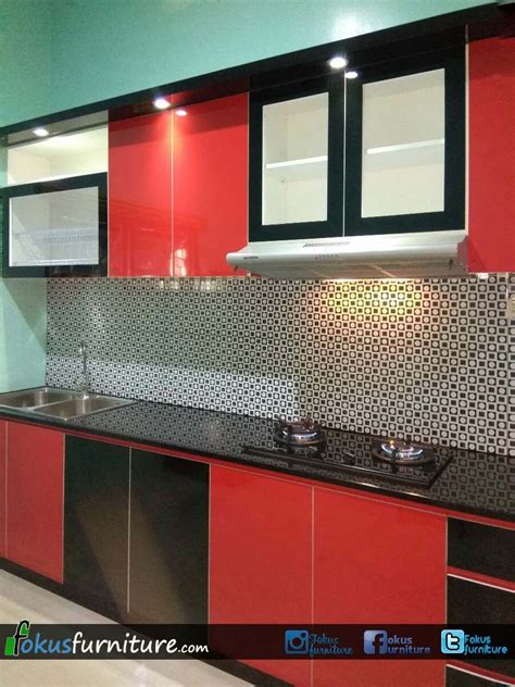 Kabinet Dapur Warna Merah Dan Hitam Aryantaroritter