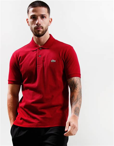 Lacoste L1212 Polo Shirt Bordeaux Terraces Menswear