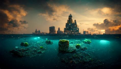 The Lost City Of Atlantis Wallpaper By Midjourneymythology On Deviantart