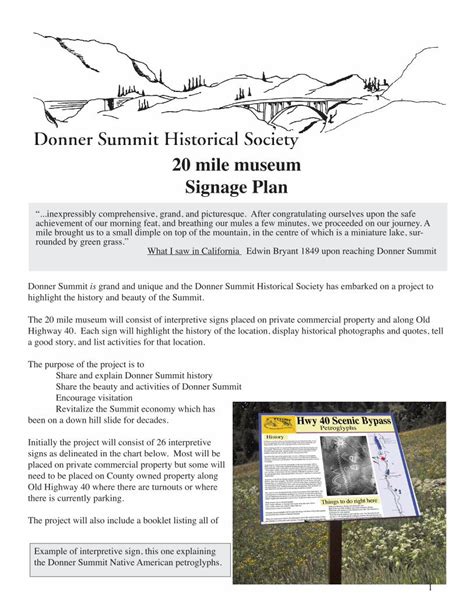 Pdf 20 Mile Museum Signage Plan Donner Summit Pdfs