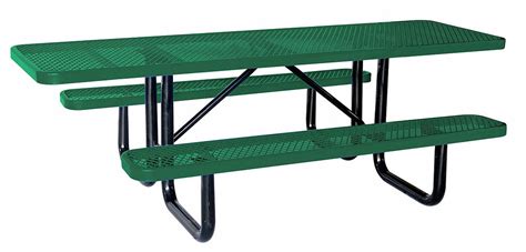 Rectangle Expanded Metal Ada Picnic Table 4hut14hut1 Grainger