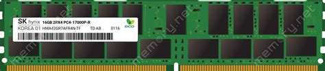 HMA42GR7AFR4N TF SK Hynix 1x 16GB DDR4 2133 RDIMM PC4 17000P R Dual