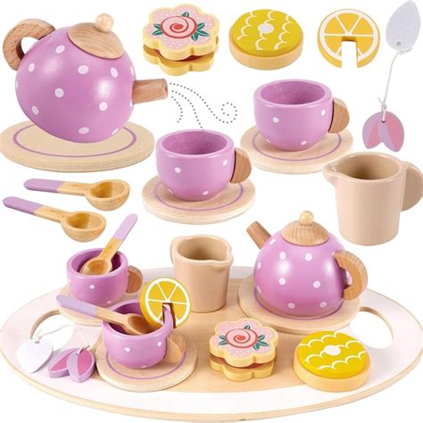 Wooden Tea Set - Etsy