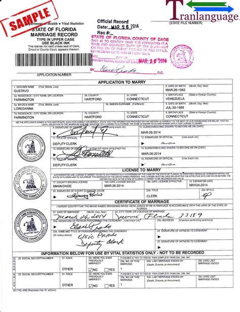 Notarized Translation Marriage Certificate Flowerhop