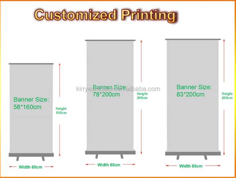 Easy Up And Folding Roll Up Horizontal Banner Stand Cheap Standard Size