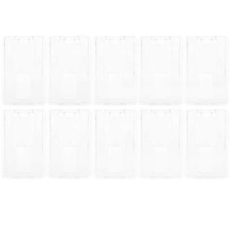 10pcs carte d identité Tag Étiquette de nom de badge étanche Clear