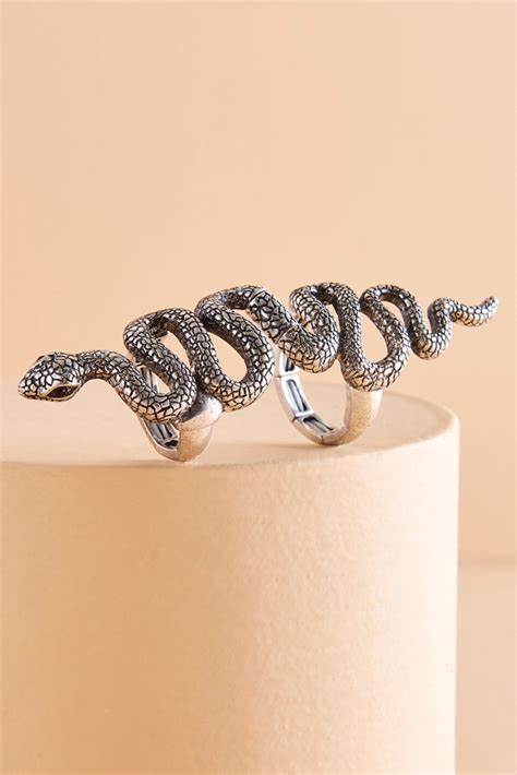 RING Snake Ring Silver Collegejuridique Ro