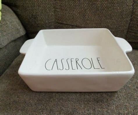 Rae Dunn Casserole Square Baking Dish Thanksgiving X Mas Holidays Ebay