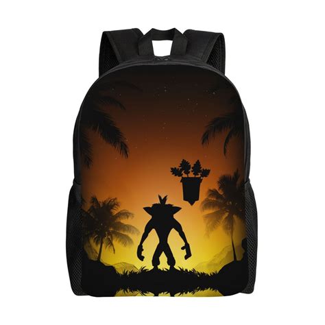 Crash Bandicoot Fashion Backpack Daypack For Camping Anime Bag Notebook Bag For Menswomensboys