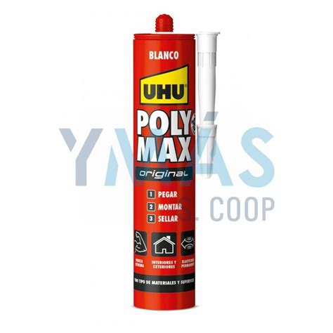 SELLADOR POLYMAX BLANCO UHU CARTUCHO 465GR