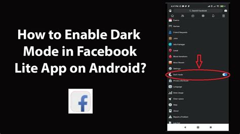 How To Enable Dark Mode In Facebook Lite App On Android Youtube