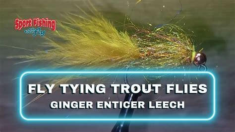 Fly Tying Trout Flies Pro Staff On The Bench Ginger Enticer Leech