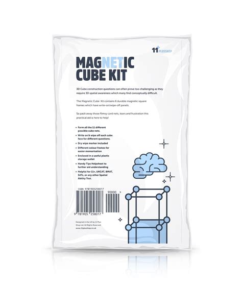 Non-Verbal Reasoning 3D Aid-11+ Magnetic Cube Net | TeacherPlanner Co Ltd