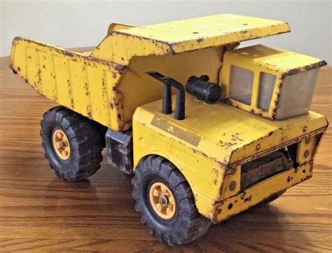 Vintage Tonka Toy Mighty Dump Truck Yellow Pressed Steel Tonka Tonka