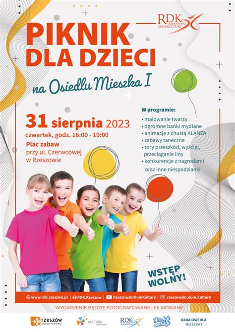 31 SIERPNIA 2023 PIKNIK DLA DZIECI NA OSIEDLU MIESZKA I Rzeszowski