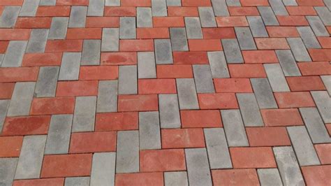 Concrete Red Yellow Grey Black Rubber Moulded Paver Blocks Zig