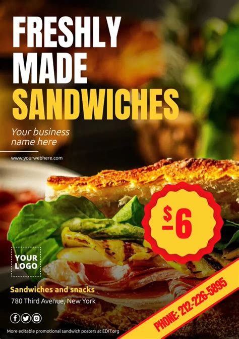 Free Sandwich Flyer Designs