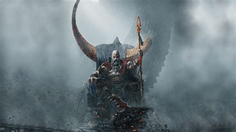 Papel De Parede Deus Da Guerra God Of War Ragnar K Odin Santa