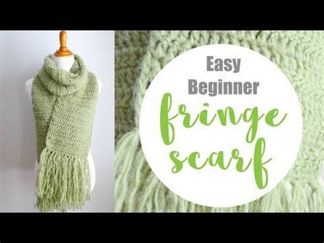 Fiber Flux Easy Beginner Fringe Scarf Free Crochet Pattern Video