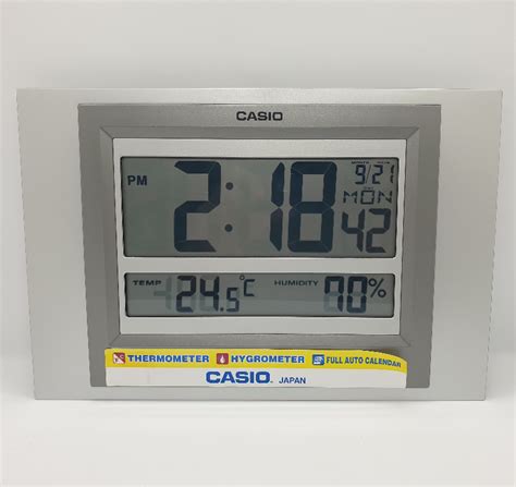 Bn Casio Digital Wall Clock With Thermo Hygrometer Furniture Home