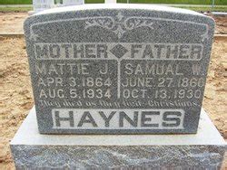 Samual W Haynes M Morial Find A Grave