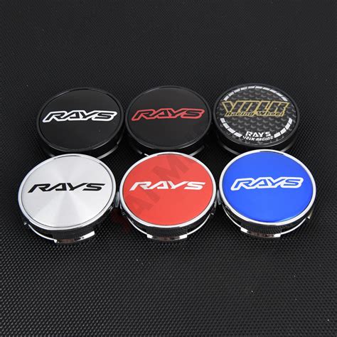 4PCS Wheel Cover Cap 62MM 60MM Rim Hub Cap RAYS VOLK Racing Logo