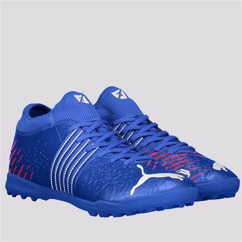 Chuteira Puma Future Z 4 2 TT Society Azul FutFanatics