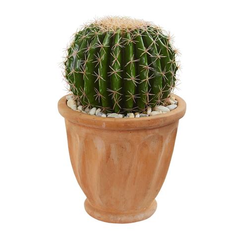 Cactus Artificial Plant In Terra Cotta Planter Nearly Natural