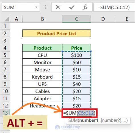 Sum Formula Shortcuts In Excel Quick Ways Exceldemy