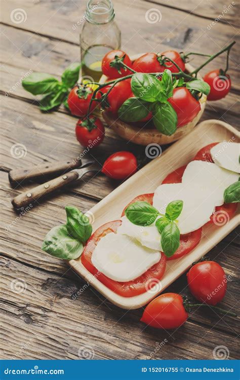 Traditional Italian Dish Caprese Stock Image Image Of Tomato Cheese 152016755