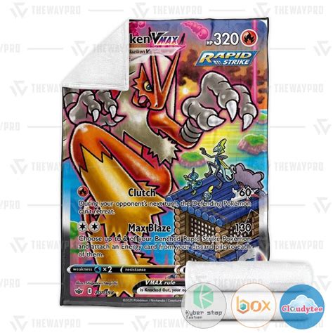 HOT Blaziken VMAX Chilling Reign Pokemon Blanket Express Your Unique Style With BoxBoxShirt