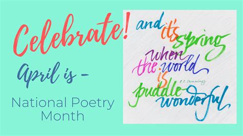 Iconic Poems For National Poetry Month In April Read Watch Listen