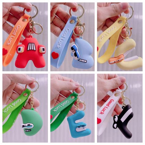 Full Set Alphabet Lore Keychain Letter Legend Abc Doll Cartoon Gift