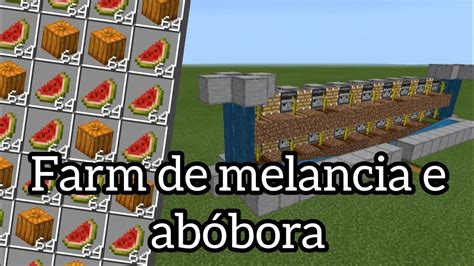 Minecraft Bedrock Farm de melancia e abóbora 1 16 YouTube