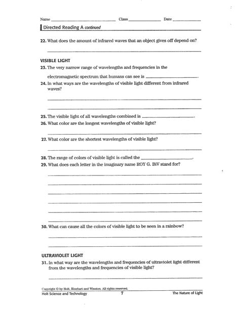 The Electromagnetic Spectrum Worksheet Craig Fisher Library Formative