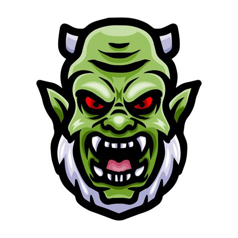 Head Orc Logo Mascot Design 17080997 Vector Art At Vecteezy