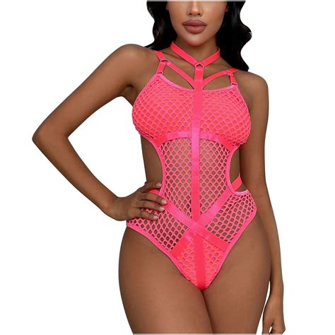 Gersome Sexy Lingerie For Women Teddy One Piece Bodysuit Mesh Babydoll