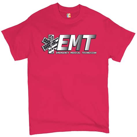 Tee Hunt Emt Emergency Medical Technician T Shirt Ems Paramedic Star Of