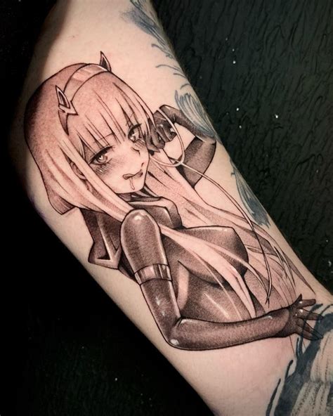 Zero Two Manga Tattoo Anime Tattoos Gamer Tattoos