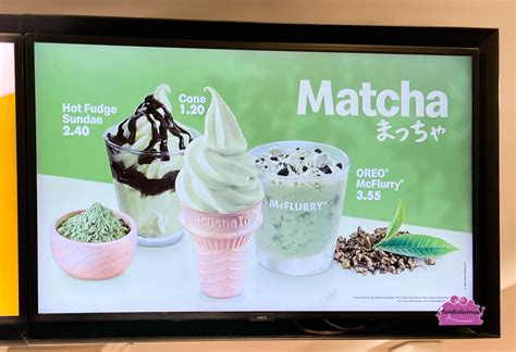 Mcdonalds Promo Matcha Mcflurry Cone And Hot Fudge Sundae In