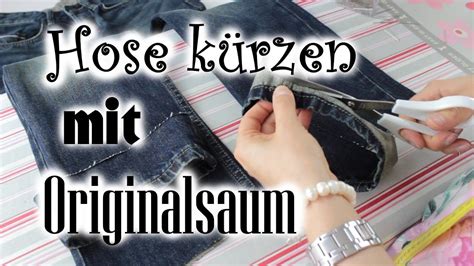 Hose K Rzen Mit Originalsaum Am Bsp Jeanshose Do It Yourself