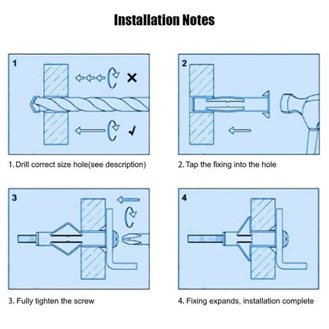 Plasterboard Fixings Heavy Duty Hollow Wall Cavity Anchors Metal Brolly Plug Ebay