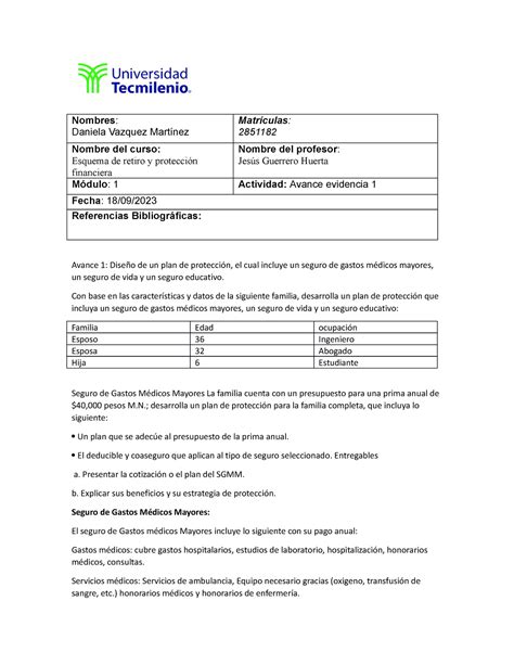 Avance Esquemas De Retiro Y Proteccion Financiera Daniela Vazquez