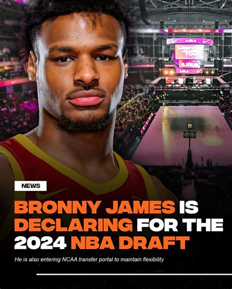 Bronny James Has Declared For The 2024 Nba Draft While Also Maintaining