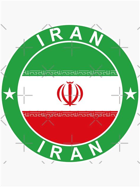 Iran Flag Flag Coat Of Arms Sticker For Sale By Skykratzer Redbubble