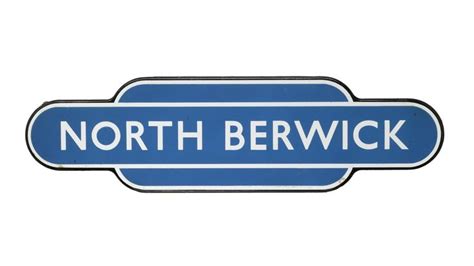 British Railways Railway Station Sign Totem Style For North Berwick