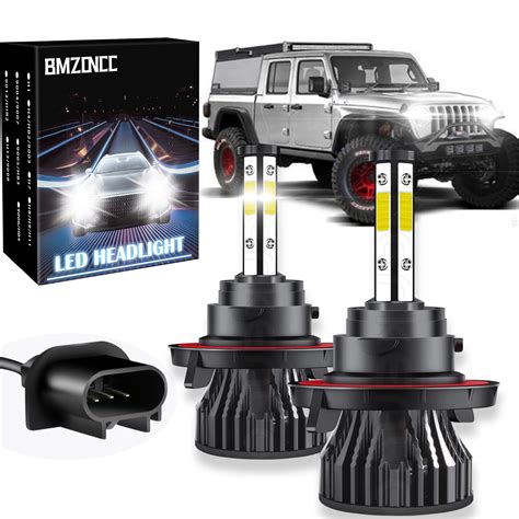 BMZONCC H13 LED Headlight Bulbs For Jeep Wrangler 2010 2020 2021 High