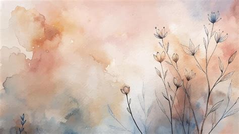 Premium Vector Soft Pastel Floral Watercolor Background