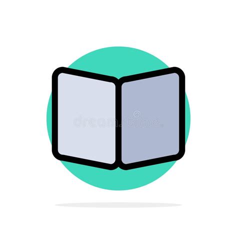 Open Book Page Layout Cover Abstract Circle Background Flat Color