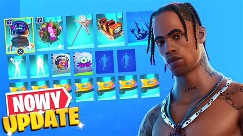 Fortnite UPDATE Nowe Skiny I Wyzwania Travisa Scotta 12 41 YouTube